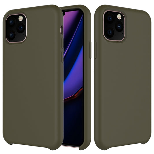 For iPhone 11 Pro Solid Color Liquid Silicone Shockproof Case (Army Green) - iPhone 11 Pro Cases by buy2fix | Online Shopping UK | buy2fix