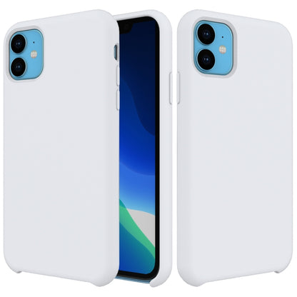 For iPhone 11 Solid Color Liquid Silicone Shockproof Case (White) - iPhone 11 Cases by buy2fix | Online Shopping UK | buy2fix