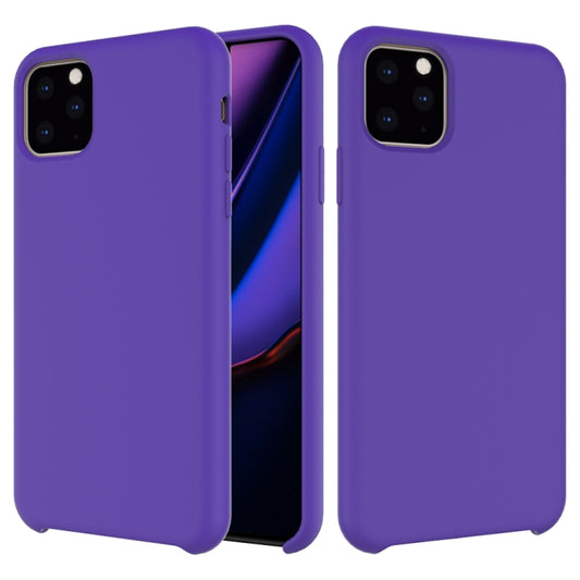 For iPhone 11 Pro Max Solid Color Liquid Silicone Shockproof Case (Purple) - iPhone 11 Pro Max Cases by buy2fix | Online Shopping UK | buy2fix