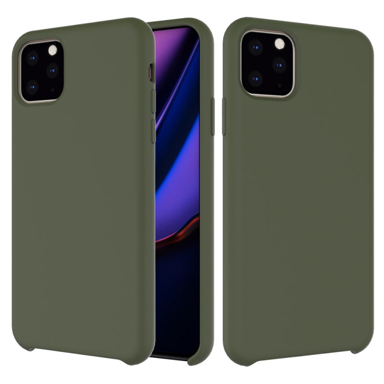 For iPhone 11 Pro Max Solid Color Liquid Silicone Shockproof Case (Army Green) - iPhone 11 Pro Max Cases by buy2fix | Online Shopping UK | buy2fix