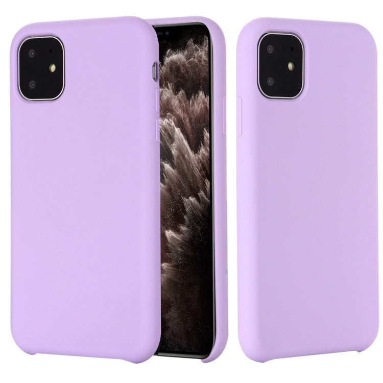 For iPhone 11 Pro Max Solid Color Liquid Silicone Shockproof Case (Light Purple) - iPhone 11 Pro Max Cases by buy2fix | Online Shopping UK | buy2fix