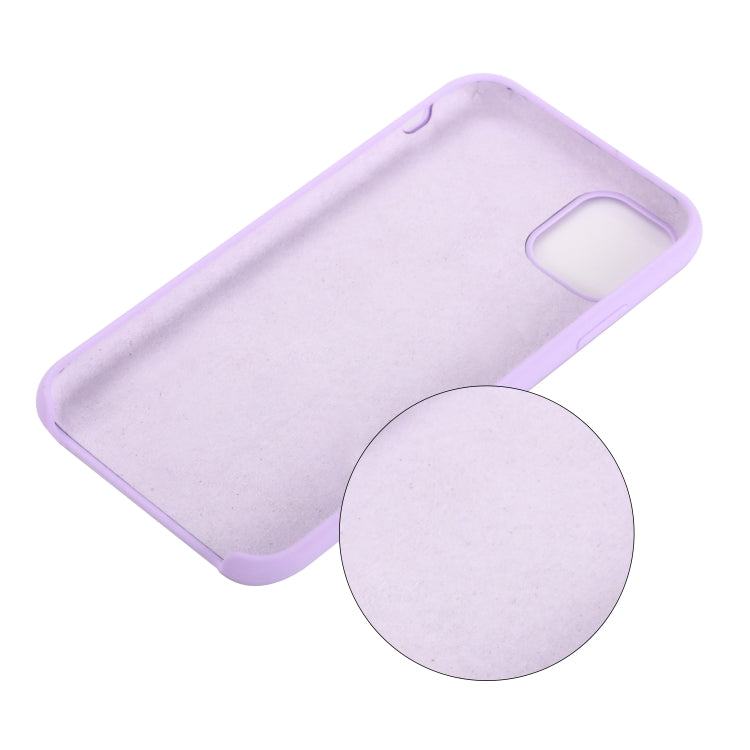 For iPhone 11 Pro Max Solid Color Liquid Silicone Shockproof Case (Light Purple) - iPhone 11 Pro Max Cases by buy2fix | Online Shopping UK | buy2fix