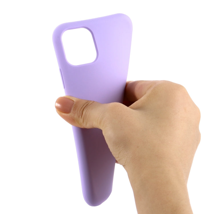 For iPhone 11 Pro Max Solid Color Liquid Silicone Shockproof Case (Light Purple) - iPhone 11 Pro Max Cases by buy2fix | Online Shopping UK | buy2fix