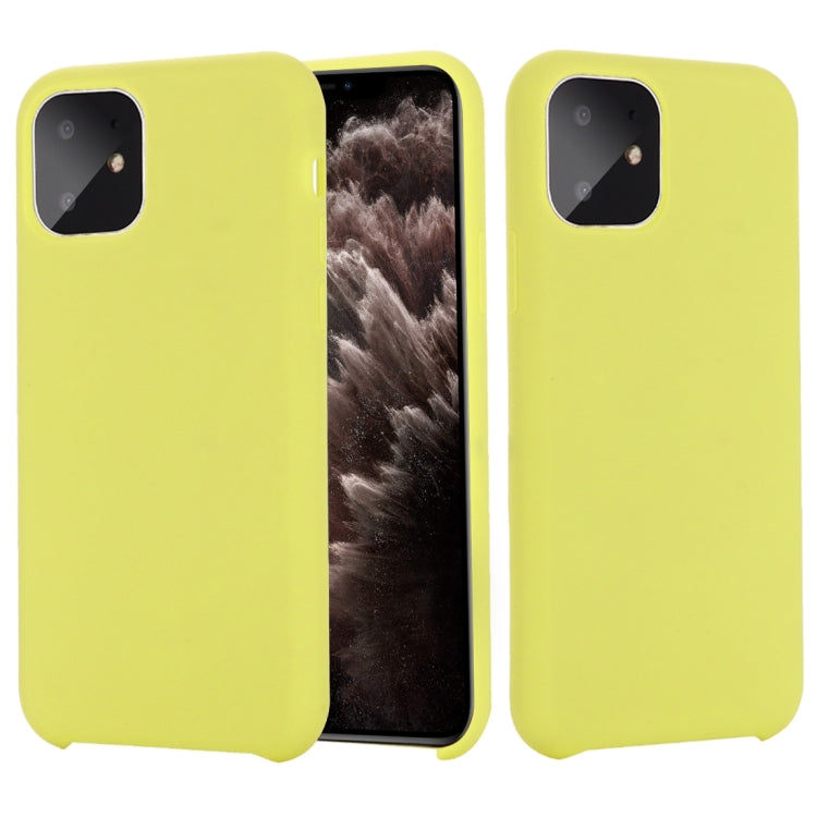 For iPhone 11 Pro Max Solid Color Liquid Silicone Shockproof Case (Yellow) - iPhone 11 Pro Max Cases by buy2fix | Online Shopping UK | buy2fix