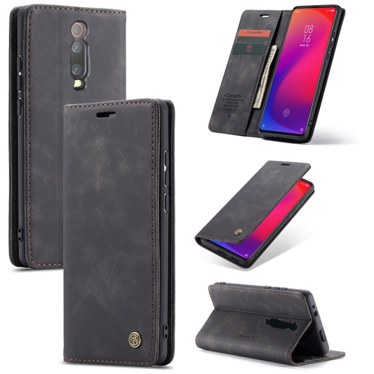 CaseMe-013 Multi-functional Retro Frosted Horizontal Flip Leather Case with Card Slot & Holder & Wallet For Xiaomi Mi 9T Pro / Redmi K20 Pro / Xiaomi Mi 9T / Redmi K20(Black) - Xiaomi Cases by CaseMe | Online Shopping UK | buy2fix