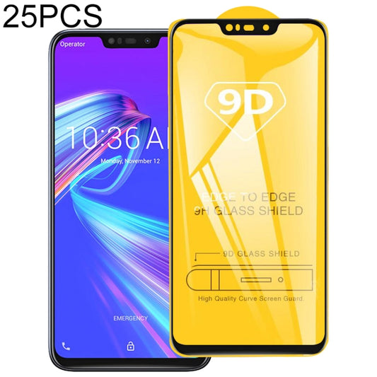 25 PCS 9D Full Glue Full Screen Tempered Glass Film For Asus Zenfone Max (M2) ZB633KL - ASUS Tempered Glass by buy2fix | Online Shopping UK | buy2fix