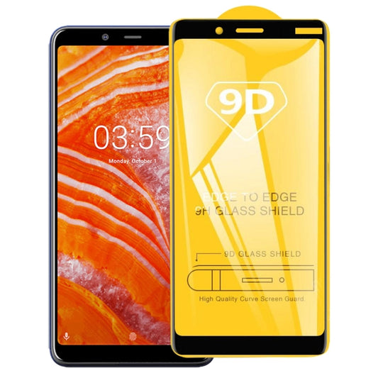 9D Full Glue Full Screen Tempered Glass Film For Nokia 3.1 Plus - Nokia Tempered Glass by buy2fix | Online Shopping UK | buy2fix