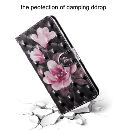 3D Painting Pattern Coloured Drawing Horizontal Flip TPU + PU Leather Case with Holder & Card Slots & Wallet for Huawei Y6 2018 (Pink Flower) - Huawei Cases by buy2fix | Online Shopping UK | buy2fix