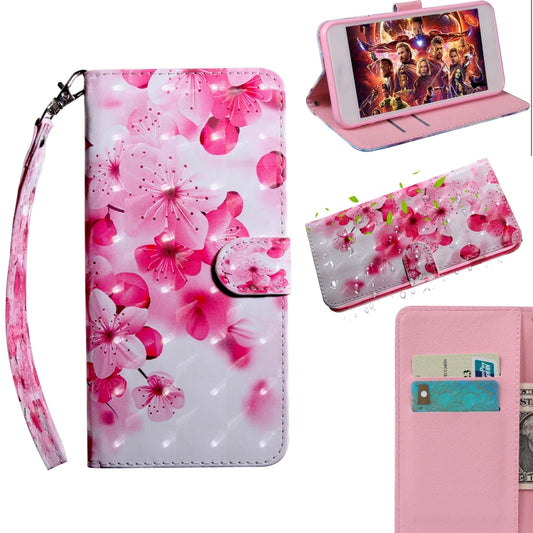 3D Painting Pattern Coloured Drawing Horizontal Flip TPU + PU Leather Case with Holder & Card Slots & Wallet for Motorola E5 Play Go(Red FLower) - Motorola Cases by buy2fix | Online Shopping UK | buy2fix