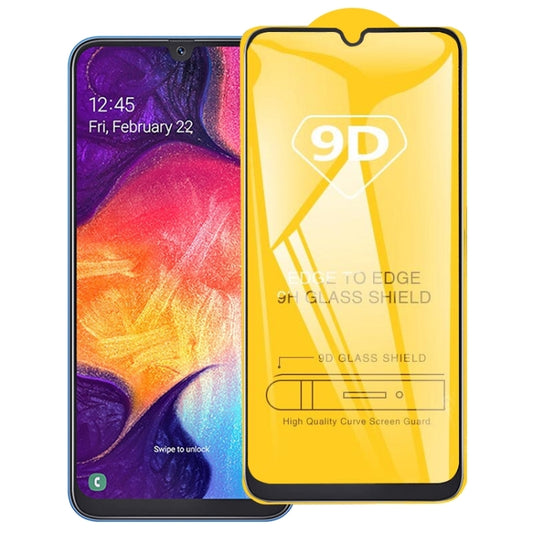 9D Full Glue Full Screen Tempered Glass Film For Galaxy A40 - Galaxy Tempered Glass by buy2fix | Online Shopping UK | buy2fix