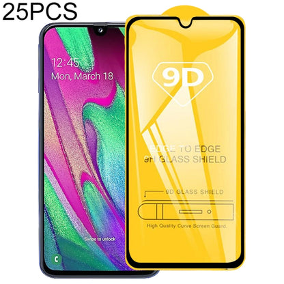 25 PCS 9D Full Glue Full Screen Tempered Glass Film For Galaxy A40 - Galaxy Tempered Glass by buy2fix | Online Shopping UK | buy2fix