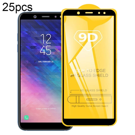 25 PCS 9D Full Glue Full Screen Tempered Glass Film For Galaxy A6 (2018) - Galaxy Tempered Glass by buy2fix | Online Shopping UK | buy2fix