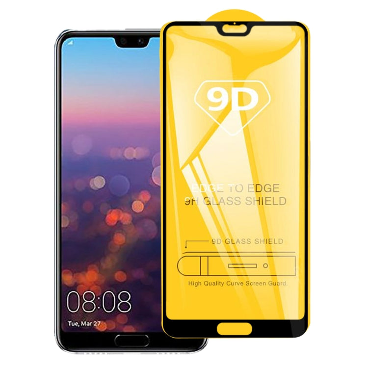 9D Full Glue Full Screen Tempered Glass Film For Huawei P20 Pro - Huawei Tempered Glass by buy2fix | Online Shopping UK | buy2fix