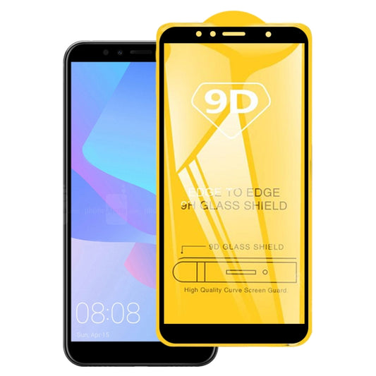 9D Full Glue Full Screen Tempered Glass Film For Huawei Y6 (2018) - Huawei Tempered Glass by buy2fix | Online Shopping UK | buy2fix