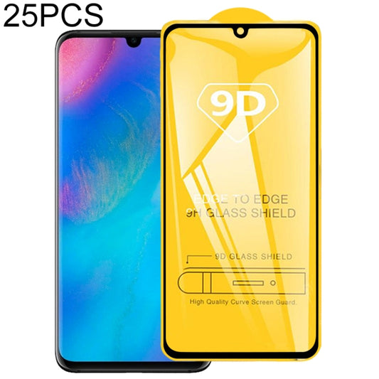 25 PCS 9D Full Glue Full Screen Tempered Glass Film For Huawei P30 Lite - Huawei Tempered Glass by buy2fix | Online Shopping UK | buy2fix