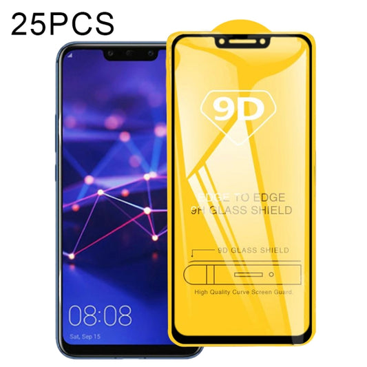 25 PCS 9D Full Glue Full Screen Tempered Glass Film For Huawei Mate 20 Lite - Huawei Tempered Glass by buy2fix | Online Shopping UK | buy2fix