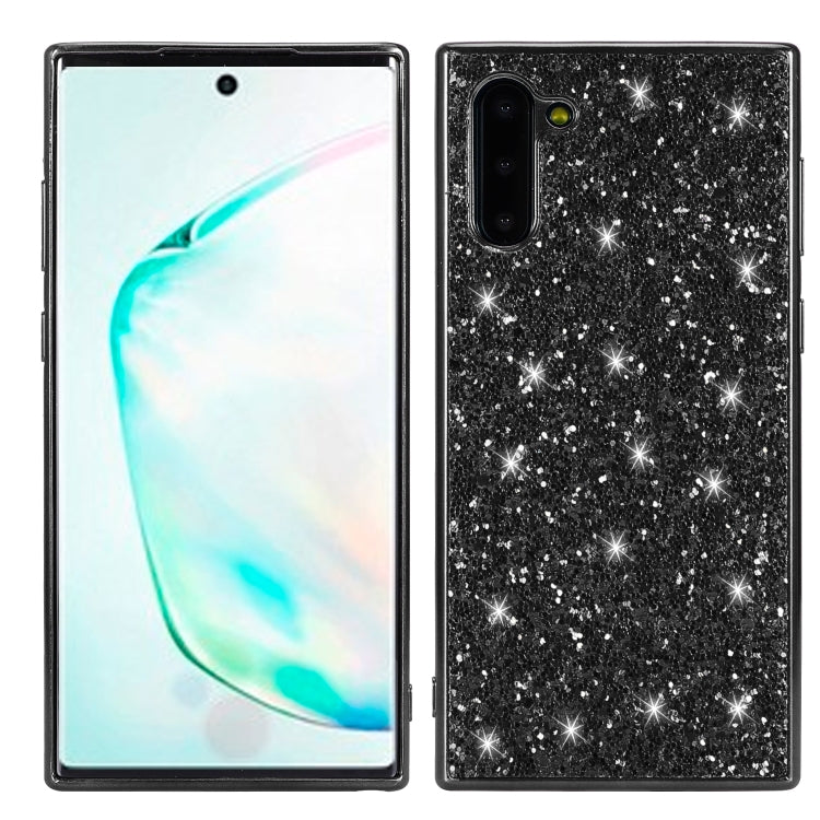 Plating Glittery Powder Shockproof TPU Case For Galaxy Note 10(Black) by buy2fix