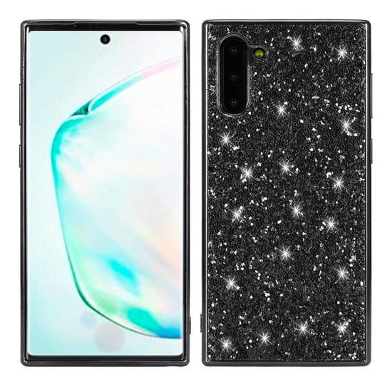 Plating Glittery Powder Shockproof TPU Case For Galaxy Note 10(Black) by buy2fix