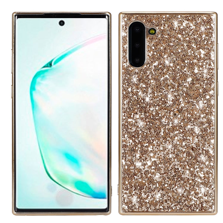 Plating Glittery Powder Shockproof TPU Case For Galaxy Note 10(Gold) by buy2fix