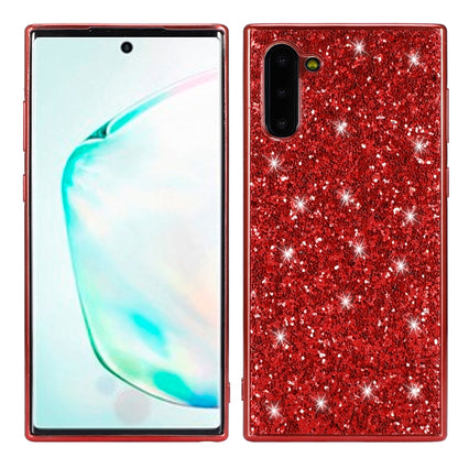 Plating Glittery Powder Shockproof TPU Case For Galaxy Note 10(Red) by buy2fix