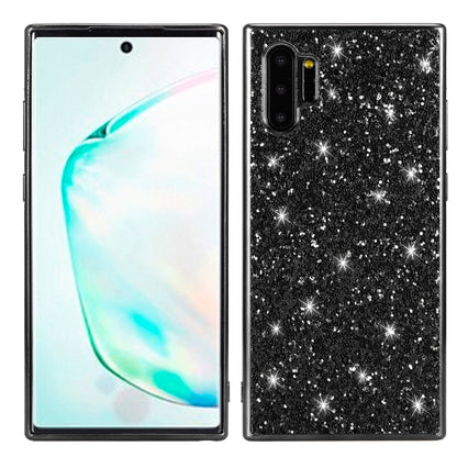 Plating Glittery Powder Shockproof TPU Case For Galaxy Note 10+(Black) by buy2fix