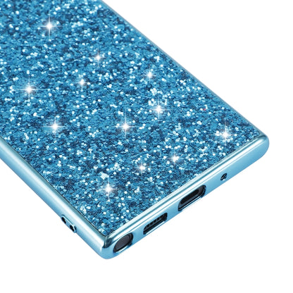 Plating Glittery Powder Shockproof TPU Case For Galaxy Note 10+(Blue) by buy2fix