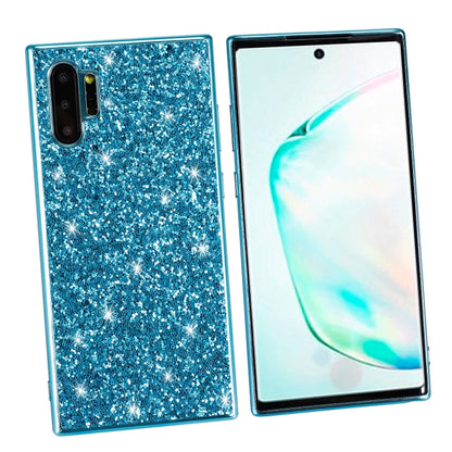 Plating Glittery Powder Shockproof TPU Case For Galaxy Note 10+(Rose Gold) by buy2fix