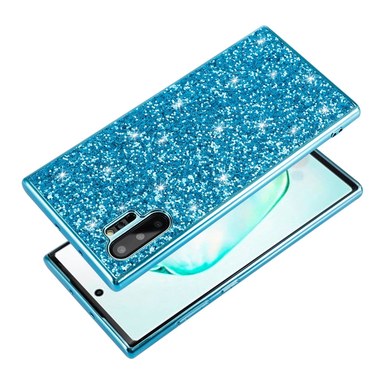 Plating Glittery Powder Shockproof TPU Case For Galaxy Note 10+(Silver) by buy2fix