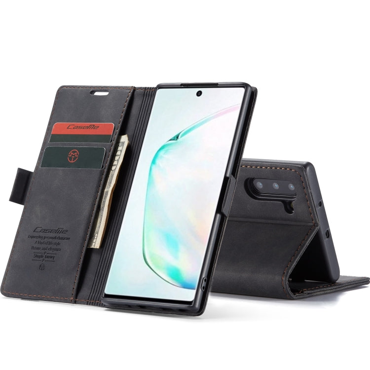 CaseMe-013 Multifunctional Horizontal Flip Leather Case with Card Slot & Holder for Galaxy Note 10(Black) - Galaxy Phone Cases by CaseMe | Online Shopping UK | buy2fix
