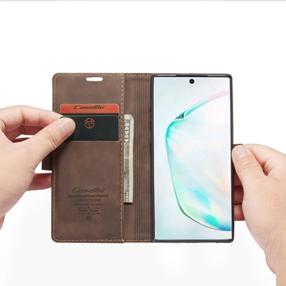 CaseMe-013 Multifunctional Horizontal Flip Leather Case with Card Slot & Holder for Galaxy Note 10(Coffee) - Galaxy Phone Cases by CaseMe | Online Shopping UK | buy2fix