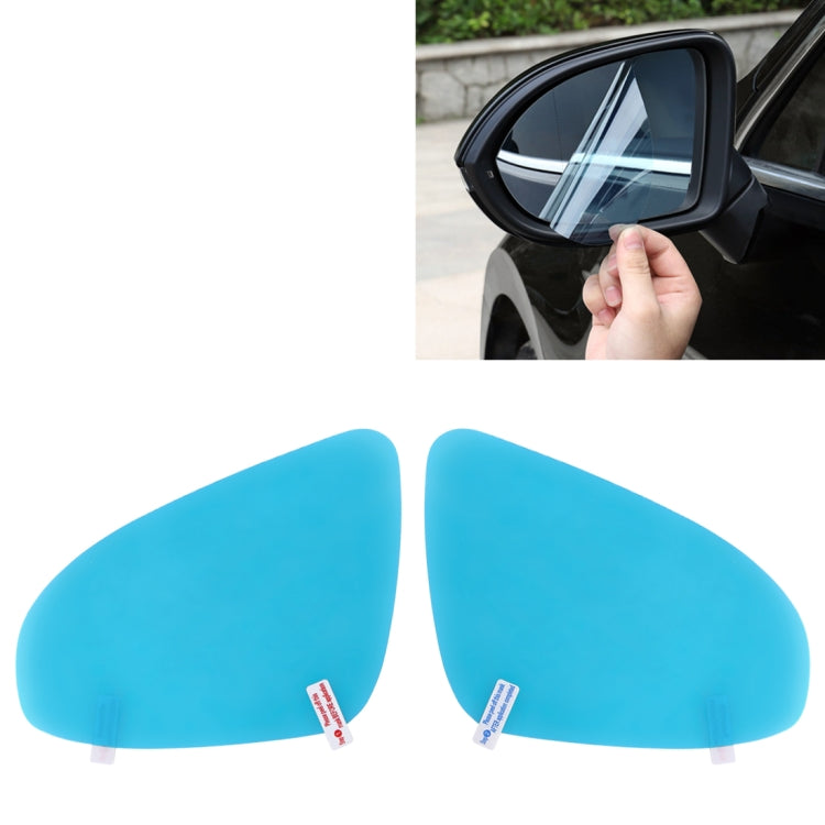 For BMW X5 / X6 2009-2013 Car PET Rearview Mirror Protective Window Clear Anti-fog Waterproof Rain Shield Film by buy2fix