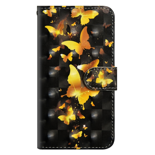 3D Painting Pattern Horizontal Flip TPU + PU Leather Case with Holder & Card Slots & Wallet For Huawei P20 Lite(Golden Butterfly) - Huawei Cases by buy2fix | Online Shopping UK | buy2fix