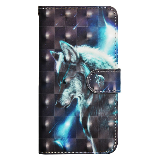 3D Painting Pattern Horizontal Flip TPU + PU Leather Case with Holder & Card Slots & Wallet For Huawei P20 Lite(Wolf) - Huawei Cases by buy2fix | Online Shopping UK | buy2fix
