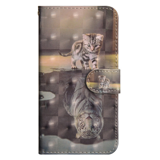 3D Painting Pattern Horizontal Flip TPU + PU Leather Case with Holder & Card Slots & Wallet For Huawei P20 Lite(Cat Tiger) - Huawei Cases by buy2fix | Online Shopping UK | buy2fix