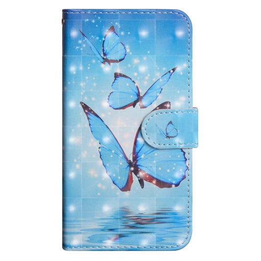 3D Painting Pattern Horizontal Flip TPU + PU Leather Case with Holder & Card Slots & Wallet For Huawei P20 Lite(Three Butterfly) - Huawei Cases by buy2fix | Online Shopping UK | buy2fix