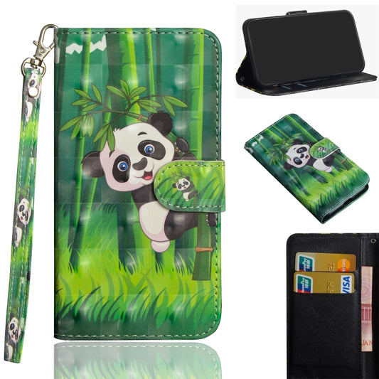 3D Painting Pattern Horizontal Flip TPU + PU Leather Case with Holder & Card Slots & Wallet For Huawei Y5 (2019)(Bamboo Panda) - Huawei Cases by buy2fix | Online Shopping UK | buy2fix