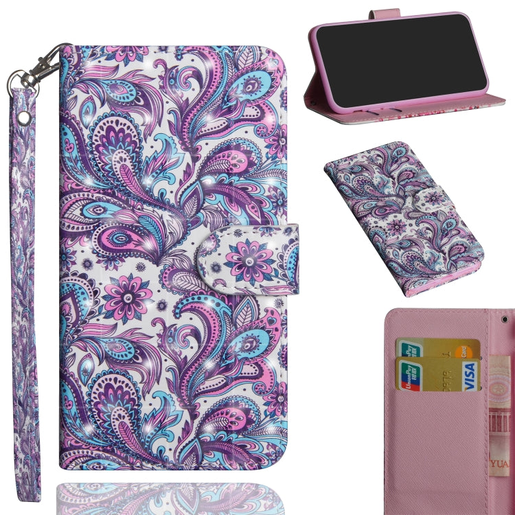 3D Painting Pattern Horizontal Flip TPU + PU Leather Case with Holder & Card Slots & Wallet For Huawei Y5 (2019)(Spiral Pattern) - Huawei Cases by buy2fix | Online Shopping UK | buy2fix