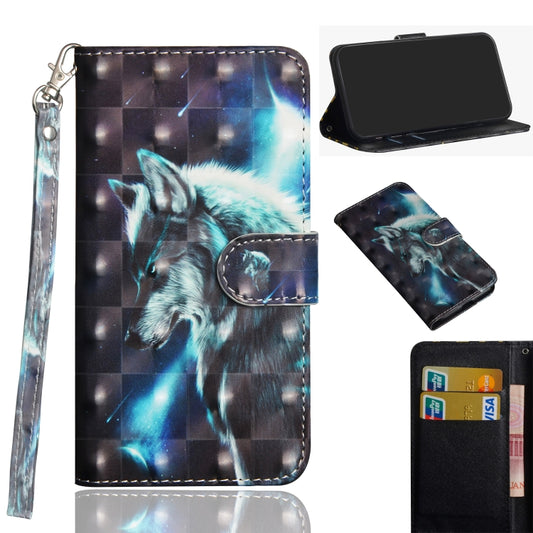3D Painting Pattern Horizontal Flip TPU + PU Leather Case with Holder & Card Slots & Wallet For Huawei Y7 (2019) / Y7 Pro (2019) / Y7 Prime (2019)(Wolf) - Huawei Cases by buy2fix | Online Shopping UK | buy2fix