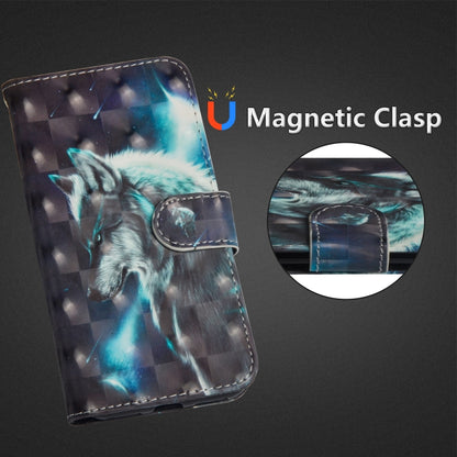 3D Painting Pattern Horizontal Flip TPU + PU Leather Case with Holder & Card Slots & Wallet For Galaxy A20e(Wolf) - Galaxy Phone Cases by buy2fix | Online Shopping UK | buy2fix
