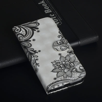 3D Painting Pattern Horizontal Flip TPU + PU Leather Case with Holder & Card Slots & Wallet For Galaxy A20e(Black Flower) - Galaxy Phone Cases by buy2fix | Online Shopping UK | buy2fix