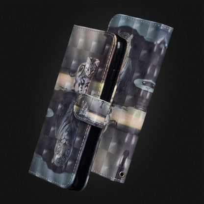 3D Painting Pattern Horizontal Flip TPU + PU Leather Case with Holder & Card Slots & Wallet For Galaxy A20e(Cat Tiger) - Galaxy Phone Cases by buy2fix | Online Shopping UK | buy2fix