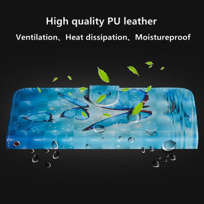 3D Painting Pattern Horizontal Flip TPU + PU Leather Case with Holder & Card Slots & Wallet For Galaxy A20e(Three Butterfly) - Galaxy Phone Cases by buy2fix | Online Shopping UK | buy2fix