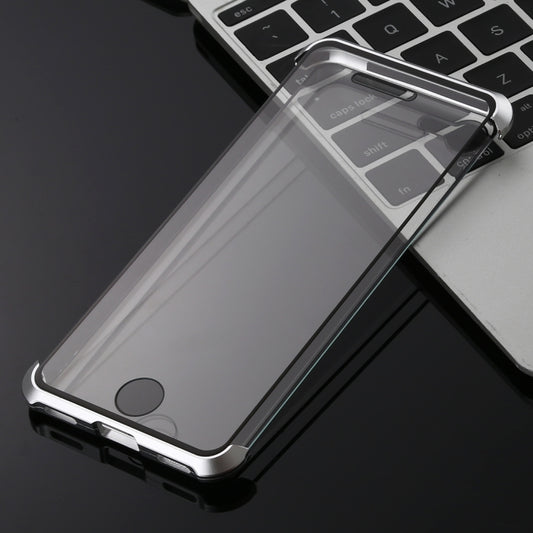 Ultra-Thin Angular Frame Magnetic Absorption Double-Sided Tempered Glass Shell for iPhone 8(Silver) - More iPhone Cases by NILLKIN | Online Shopping UK | buy2fix