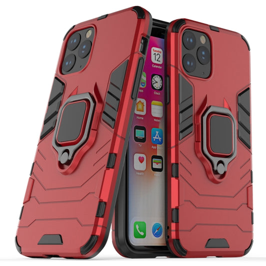 Panther PC + TPU Shockproof Protective Case with Magnetic Ring Holder for iPhone 11 Pro(Red) - iPhone 11 Pro Cases by buy2fix | Online Shopping UK | buy2fix