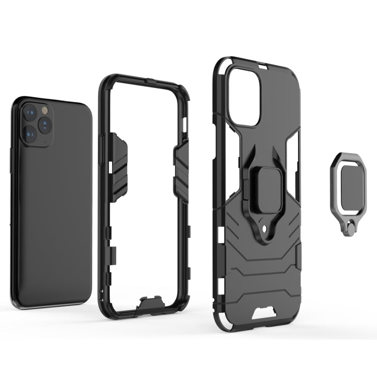 Panther PC + TPU Shockproof Protective Case with Magnetic Ring Holder for iPhone 11 Pro(Grey) - iPhone 11 Pro Cases by buy2fix | Online Shopping UK | buy2fix