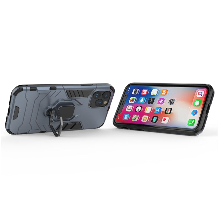 Panther PC + TPU Shockproof Protective Case with Magnetic Ring Holder for iPhone 11 Pro(Grey) - iPhone 11 Pro Cases by buy2fix | Online Shopping UK | buy2fix