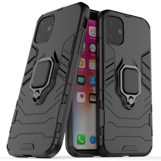Panther PC + TPU Shockproof Protective Case with Magnetic Ring Holder for iPhone 11(Black) - iPhone 11 Cases by buy2fix | Online Shopping UK | buy2fix