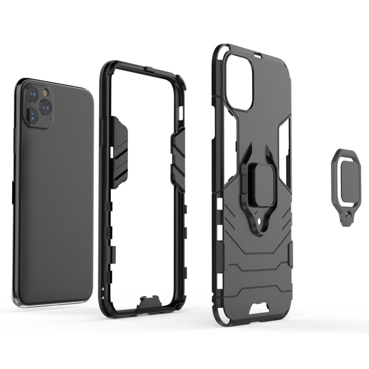 Panther PC + TPU Shockproof Protective Case with Magnetic Ring Holder for iPhone 11 Pro Max(Black) - iPhone 11 Pro Max Cases by buy2fix | Online Shopping UK | buy2fix