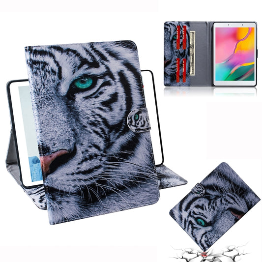 3D Colored Drawing Horizontal Flip Leather Case with Holder & Card Slot & Wallet For Galaxy Tab A 8.0 (2019) / T290 / T295(Tiger) - Other Galaxy Tab PC by buy2fix | Online Shopping UK | buy2fix