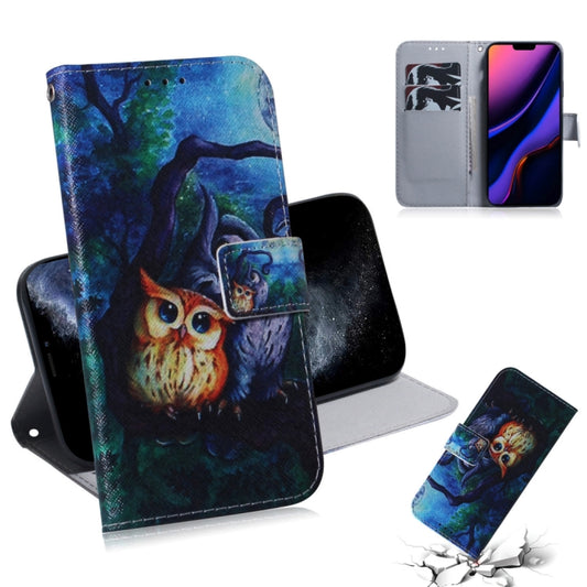 For iPhone 11 Pro 3D Colored Drawing Horizontal Flip Leather Case, with Holder & Card Slot & Wallet (Oil Painting Owl) - iPhone 11 Pro Cases by buy2fix | Online Shopping UK | buy2fix